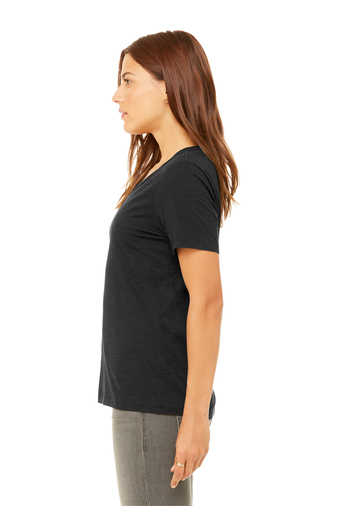 Women's Relaxed Jersey V-Neck T-Shirt - Heather Black