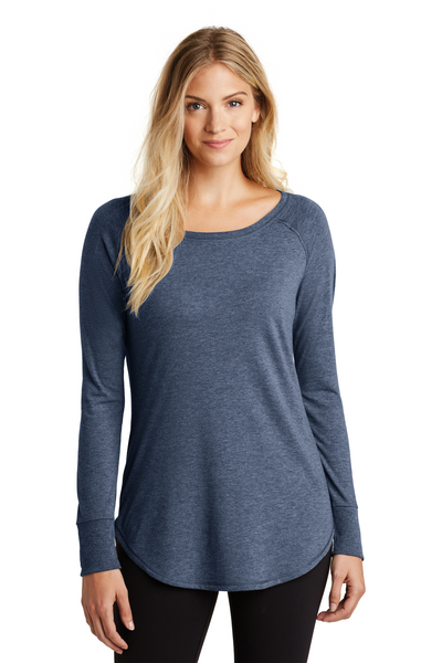 Women's Perfect Tri Long Sleeve Tunic Tee - Navy Frost