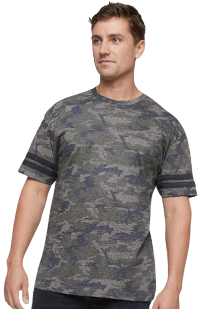 Men's Football T-Shirt - Vintage Camo / Vintage Smoke