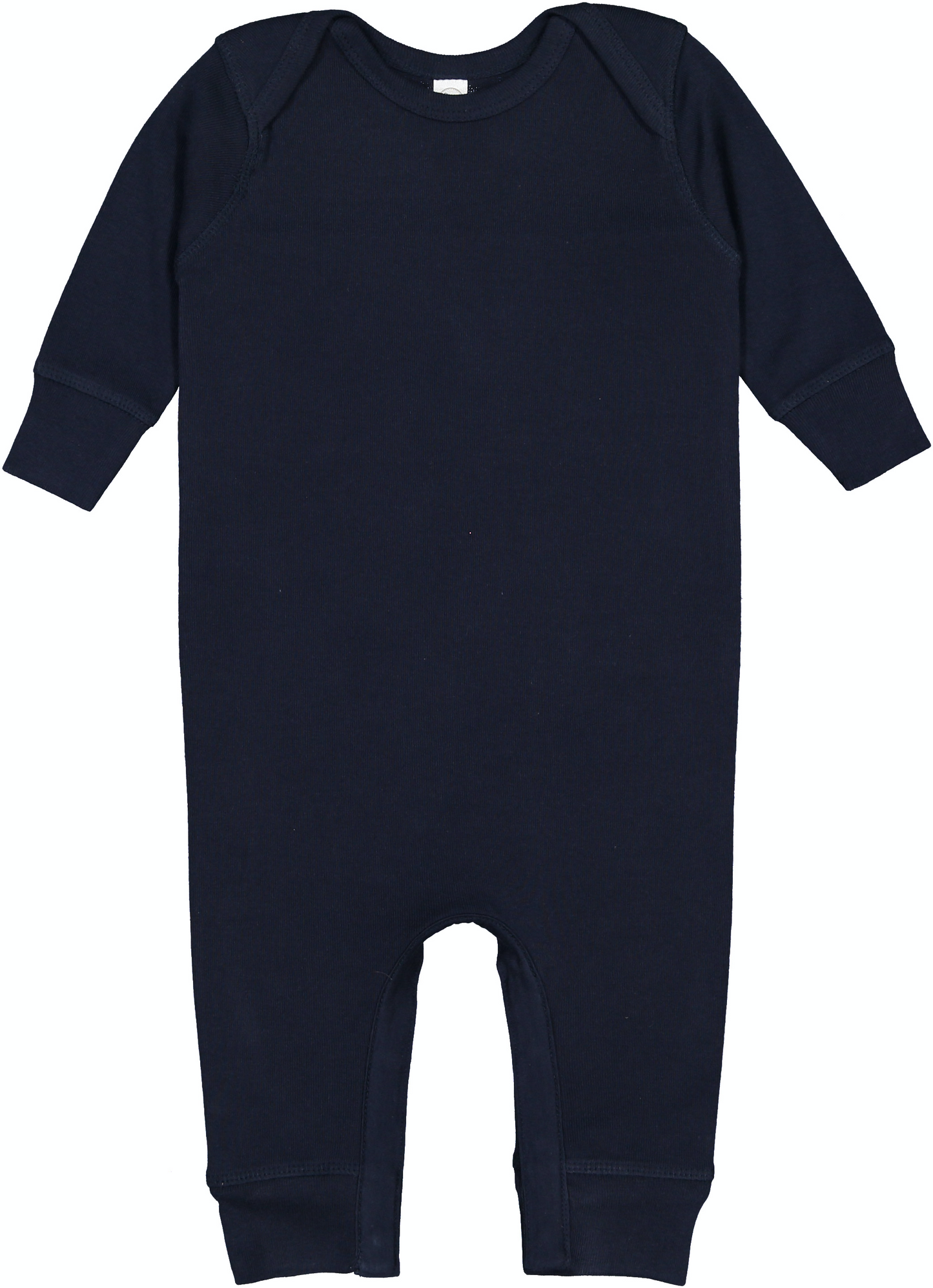 Infant Long-Sleeve Baby Rib Coverall - Navy