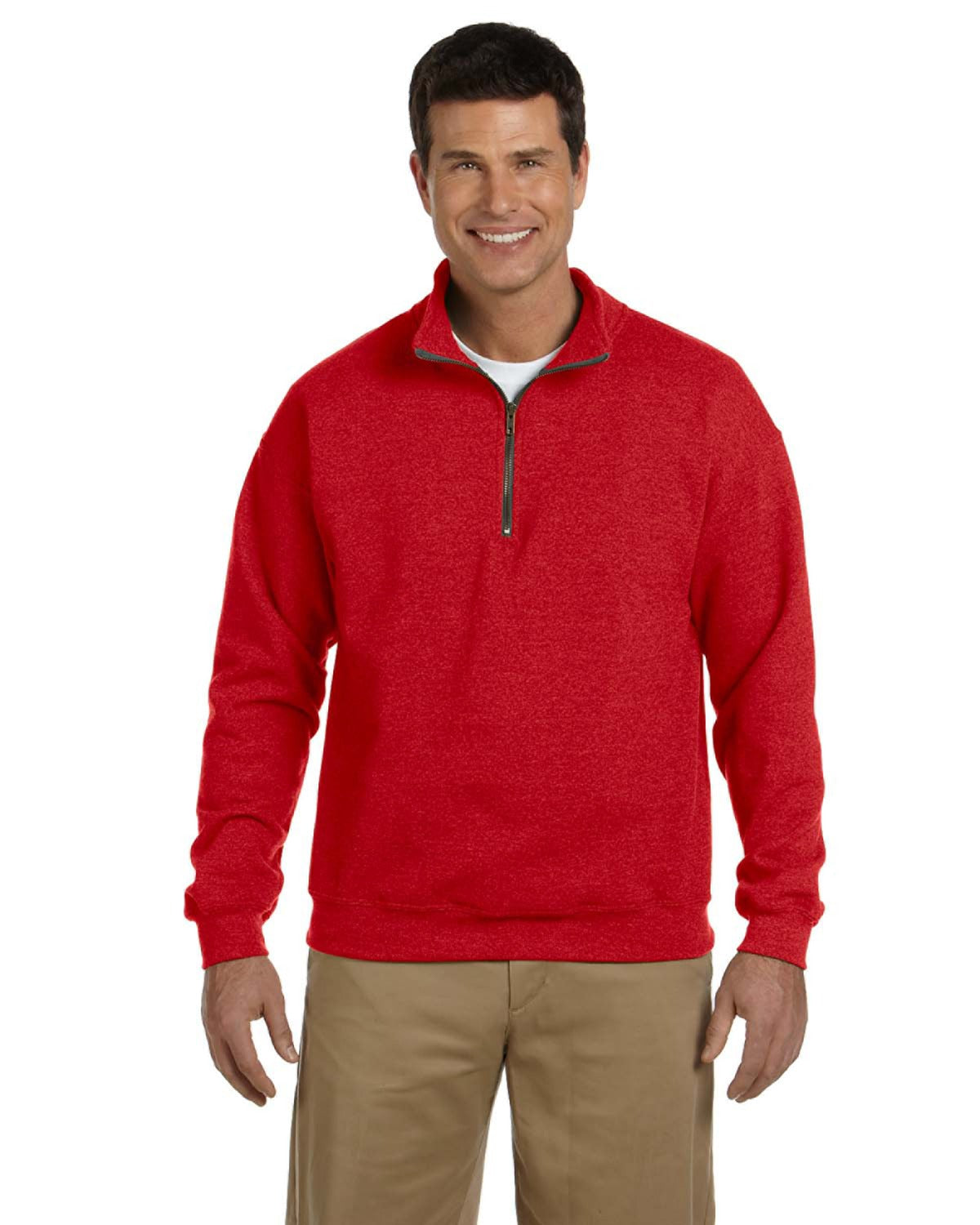Unisex Heavy Blend™  Vintage Cadet Collar Sweatshirt - Red