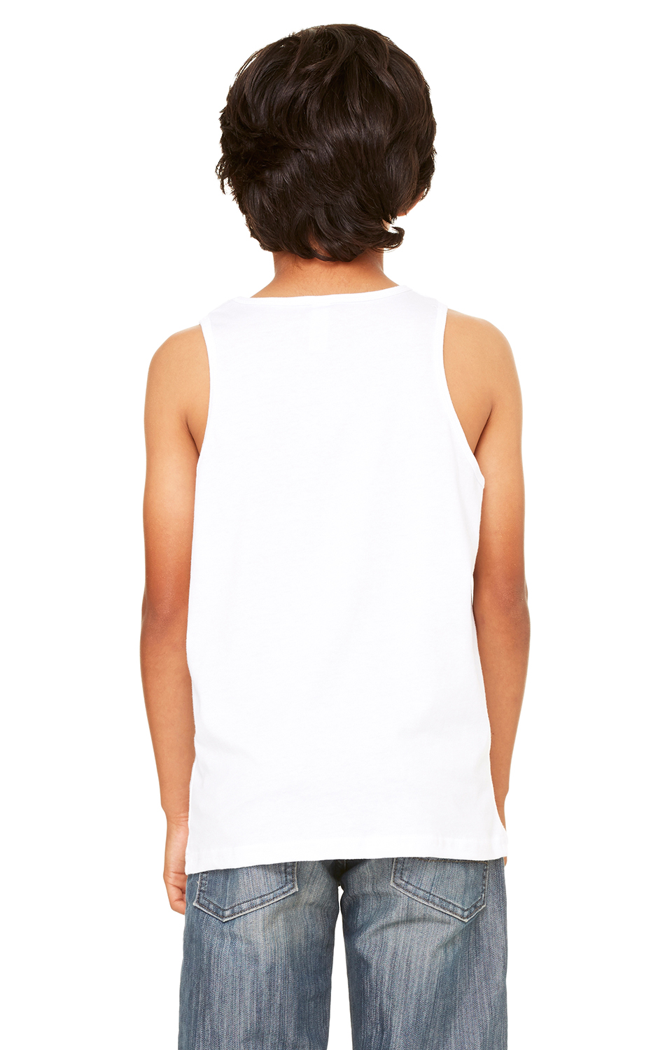 Youth Jersey Tank - White