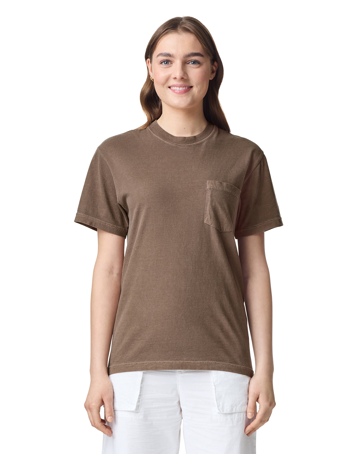 Unisex Heavyweight RS Pocket T-Shirt - Espresso