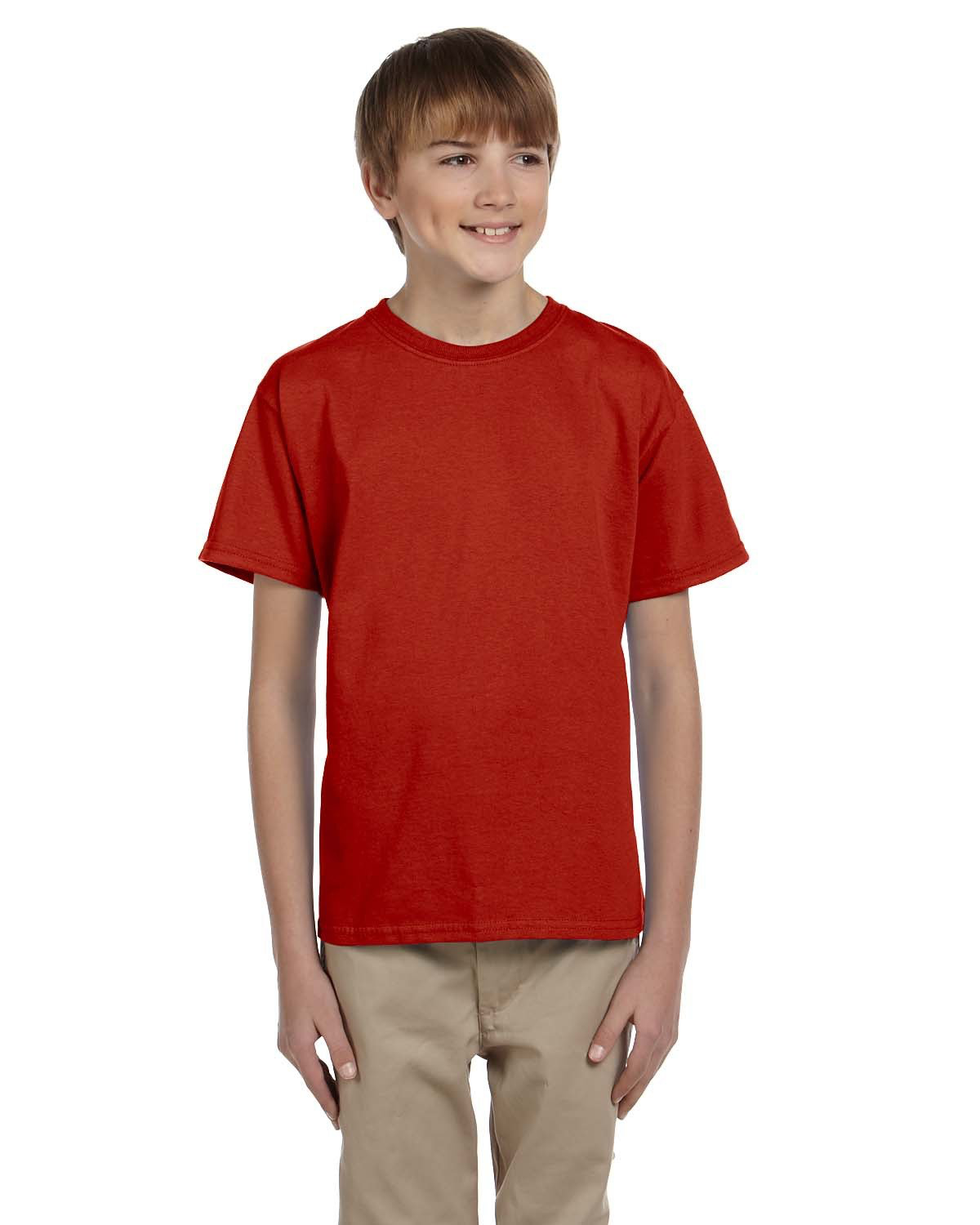 Youth 50/50 Ecosmart® Short Sleeve Tee - Deep Red