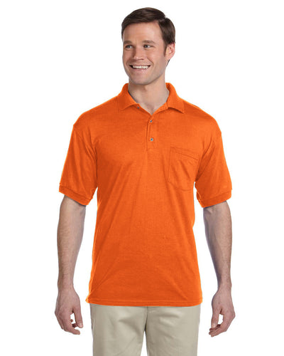 Unisex 50/50 Jersey Polo with Pocket - S Orange
