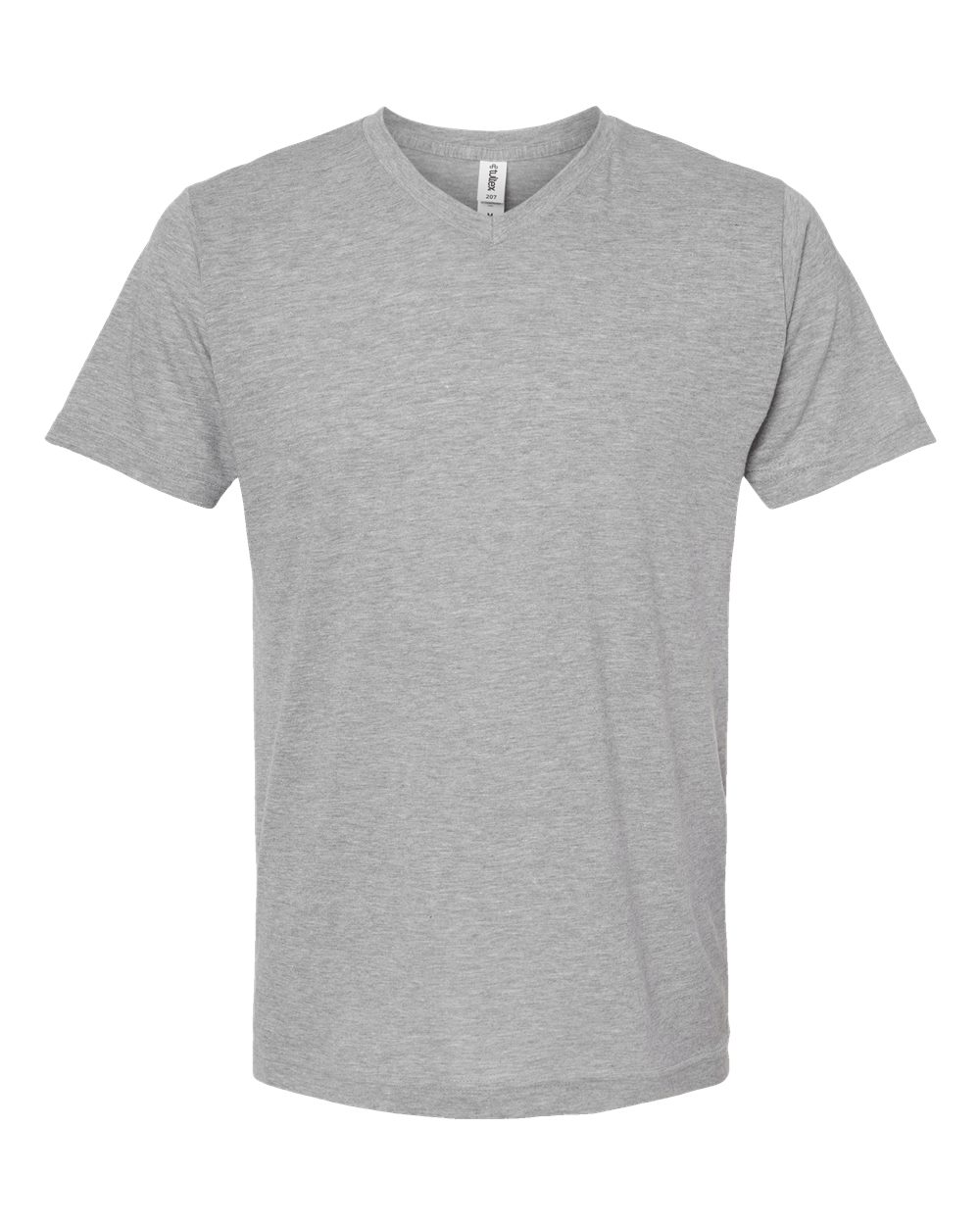 Unisex Poly-Rich V-Neck Tee - Heather Grey