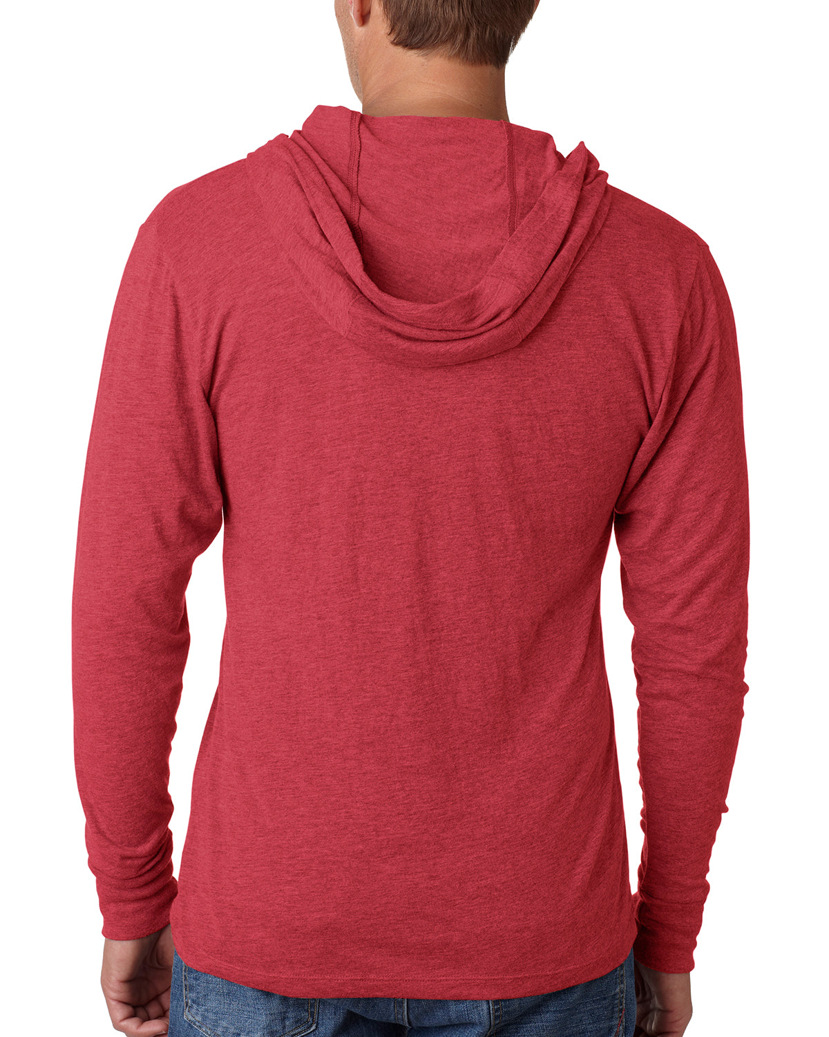 Unisex Triblend Long-Sleeve Hoodie - Vintage Red