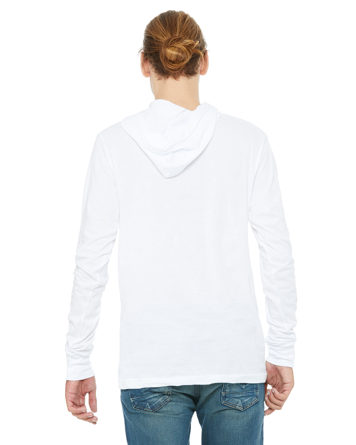 Unisex Jersey Long-Sleeve Hoodie - White