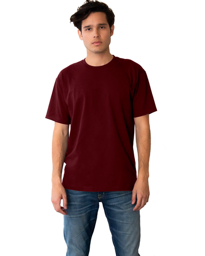 Unisex Ideal Heavyweight Cotton Crewneck T-Shirt - Maroon
