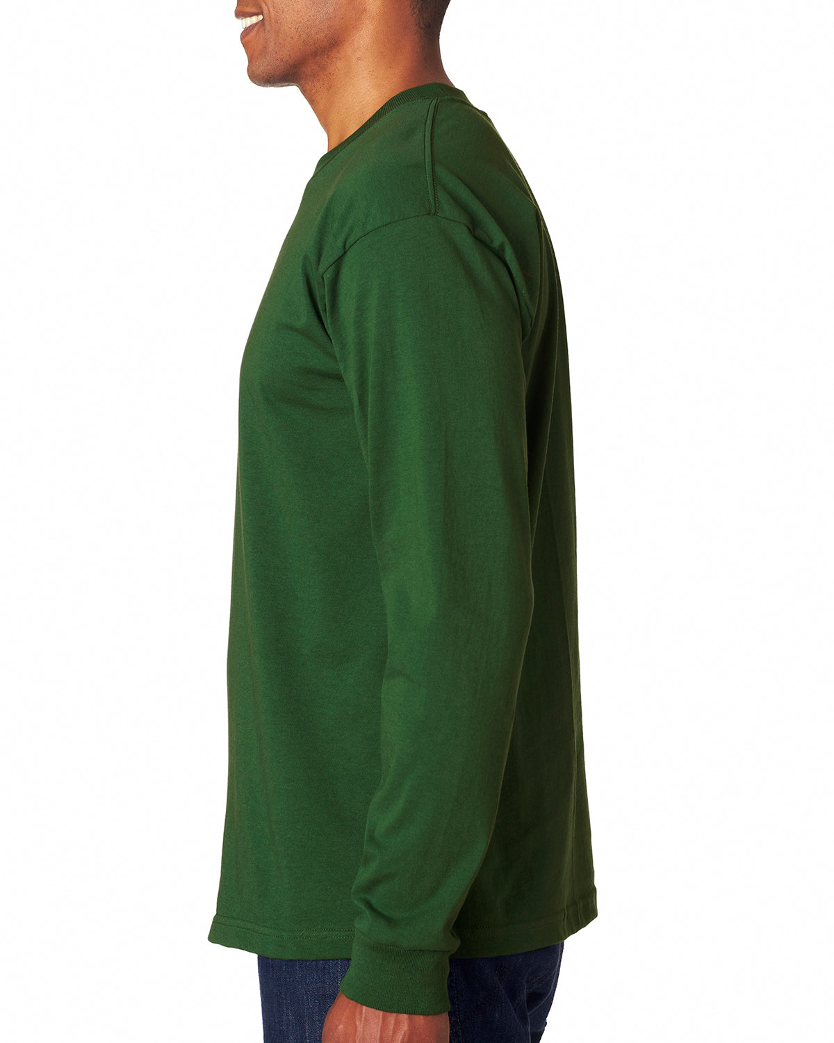 Unisex 100% Cotton Long Sleeve T-Shirt - Forest Green