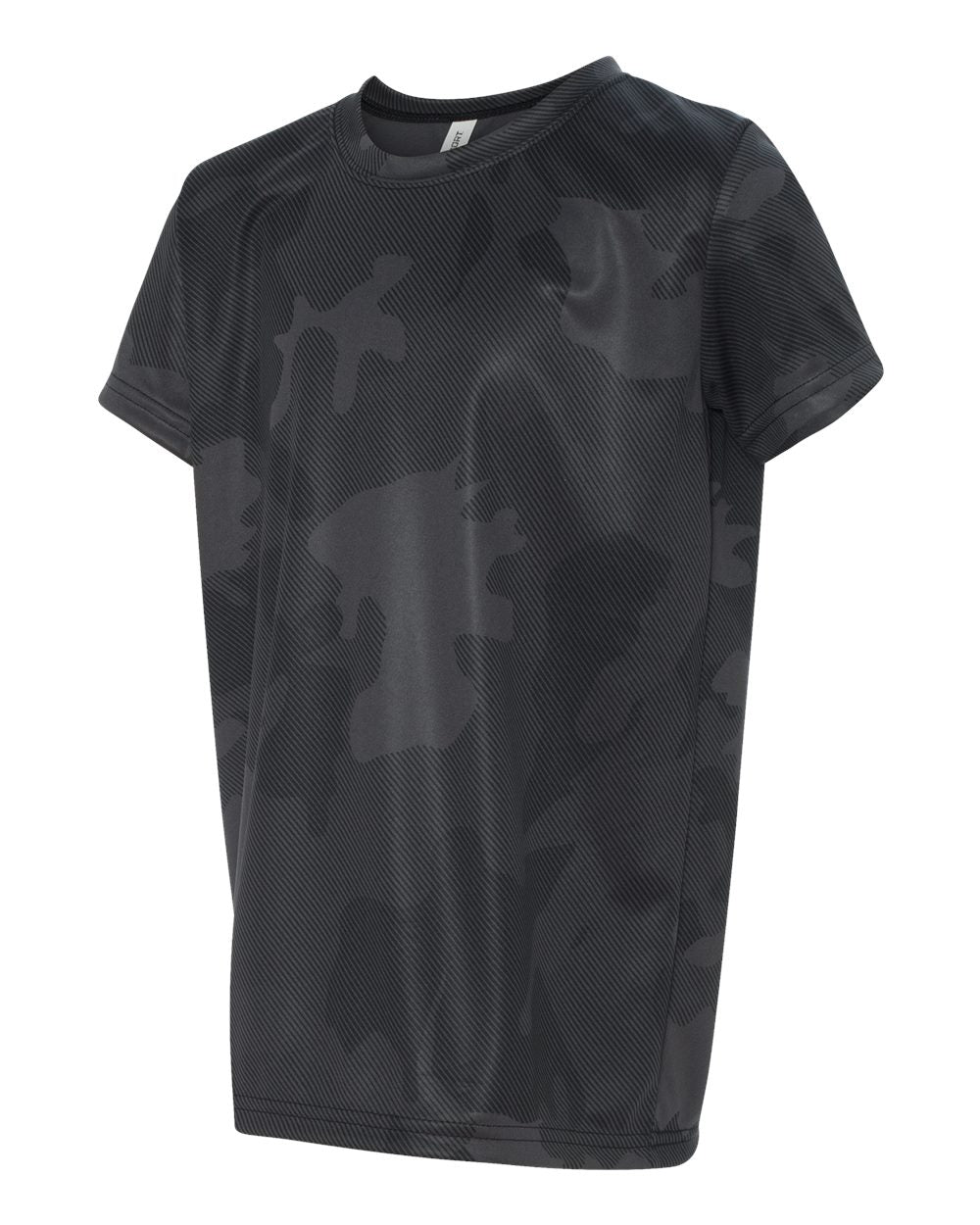 Youth Performance Short-Sleeve T-Shirt - Black Laser Camo