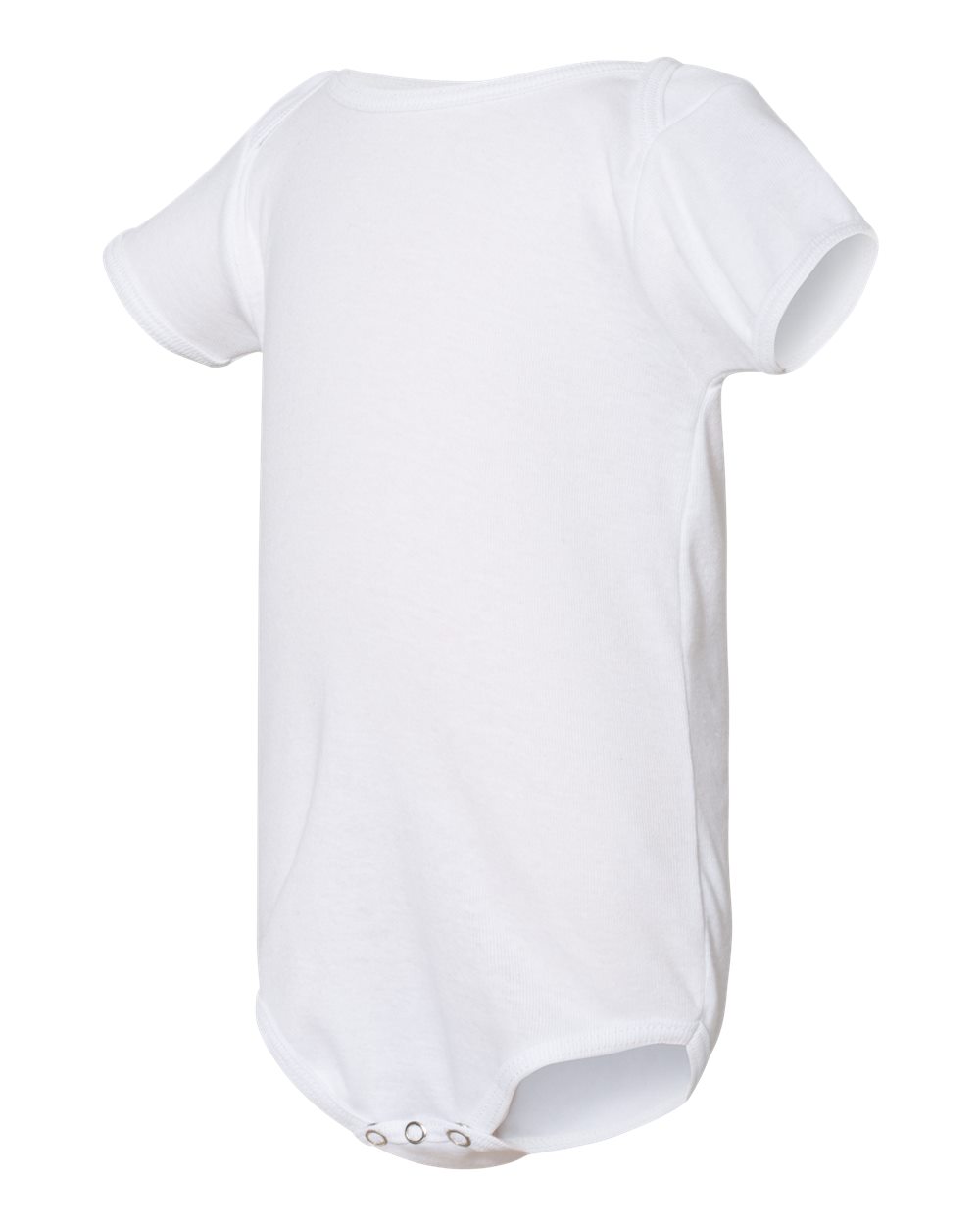 Infant Baby Rib Short-Sleeve One-Piece - White