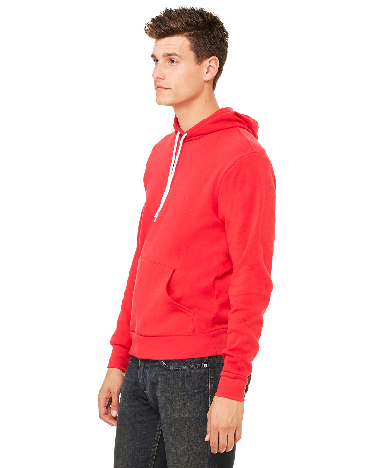 Unisex Sponge Fleece Pullover Hoodie - Red