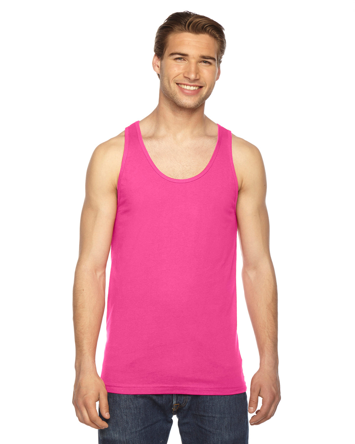 Unisex Fine Jersey Tank - Fuchsia