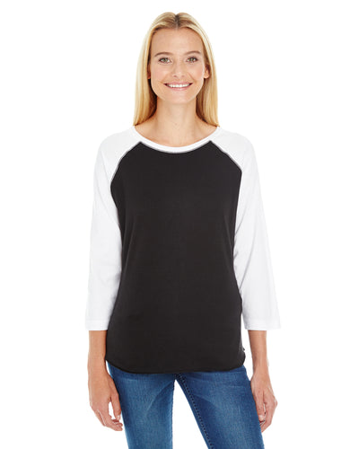 Women's Baseball T-Shirt - Black / White