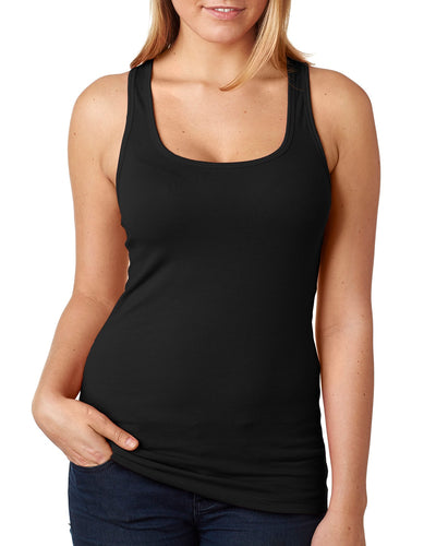Women's Spandex Jersey Racerback Tank - Black