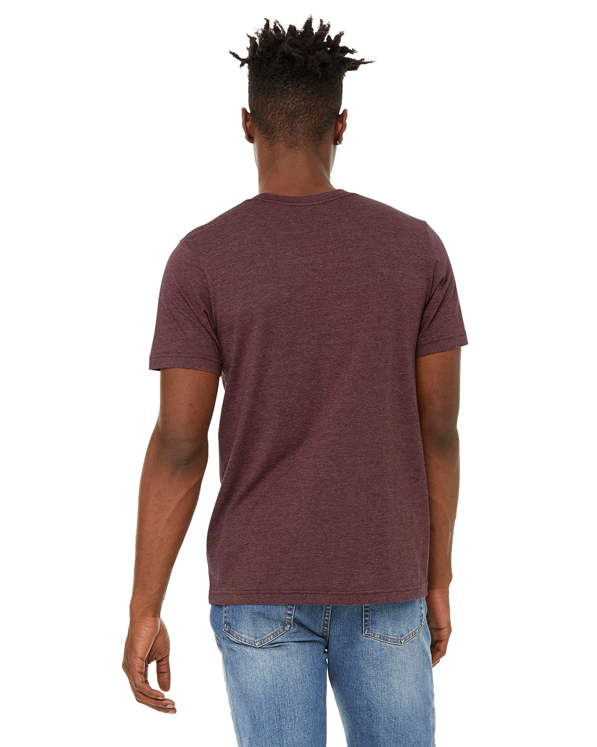 Unisex Sueded T-Shirt - Heather Maroon
