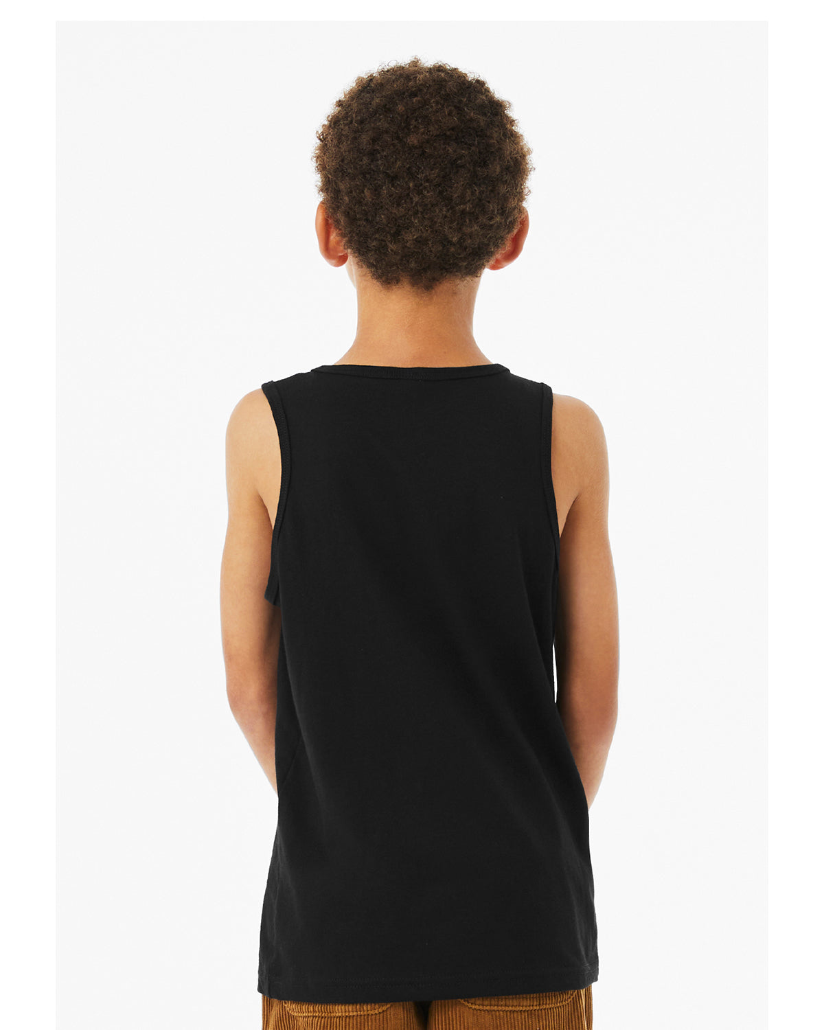 Youth Jersey Tank - Solid Black Blend