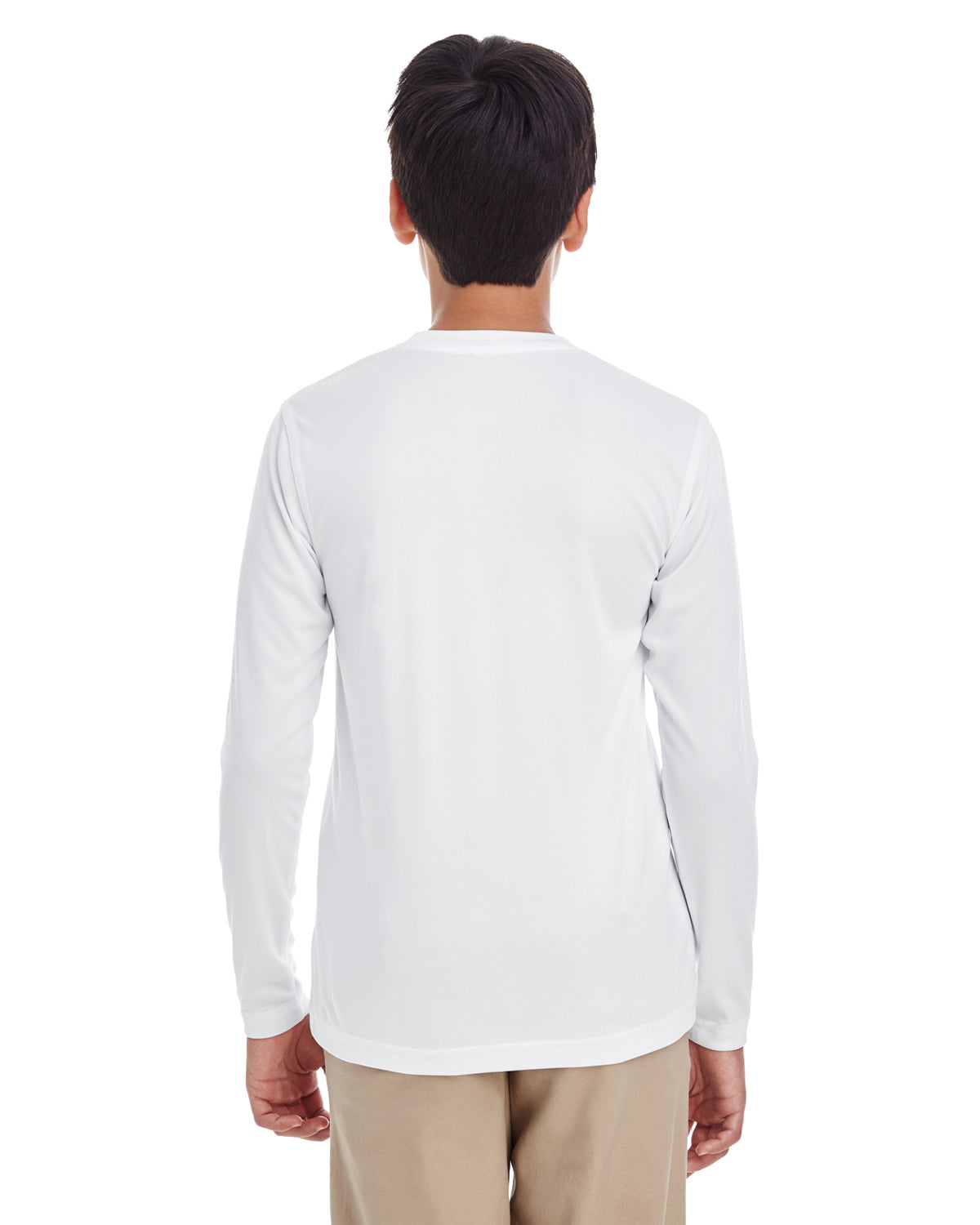 Youth Cool & Dry Performance Long-Sleeve Top - White