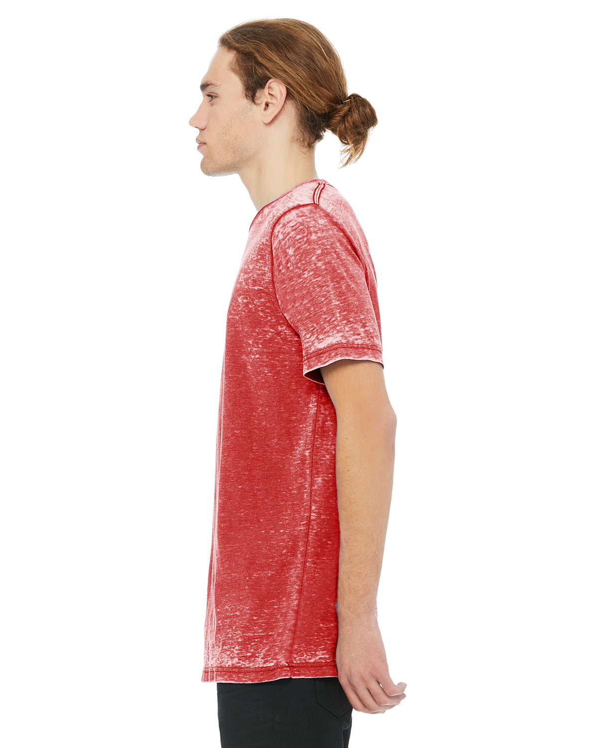 Unisex Poly-Cotton Short-Sleeve T-Shirt - Red Acid Wash