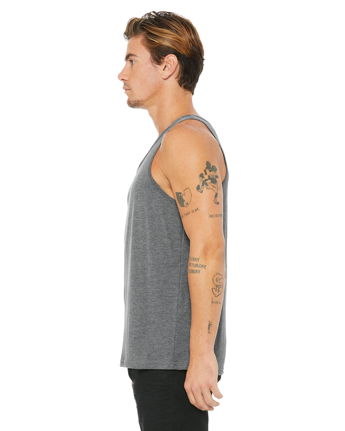 Unisex Heather CVC Tank - Heather Deep