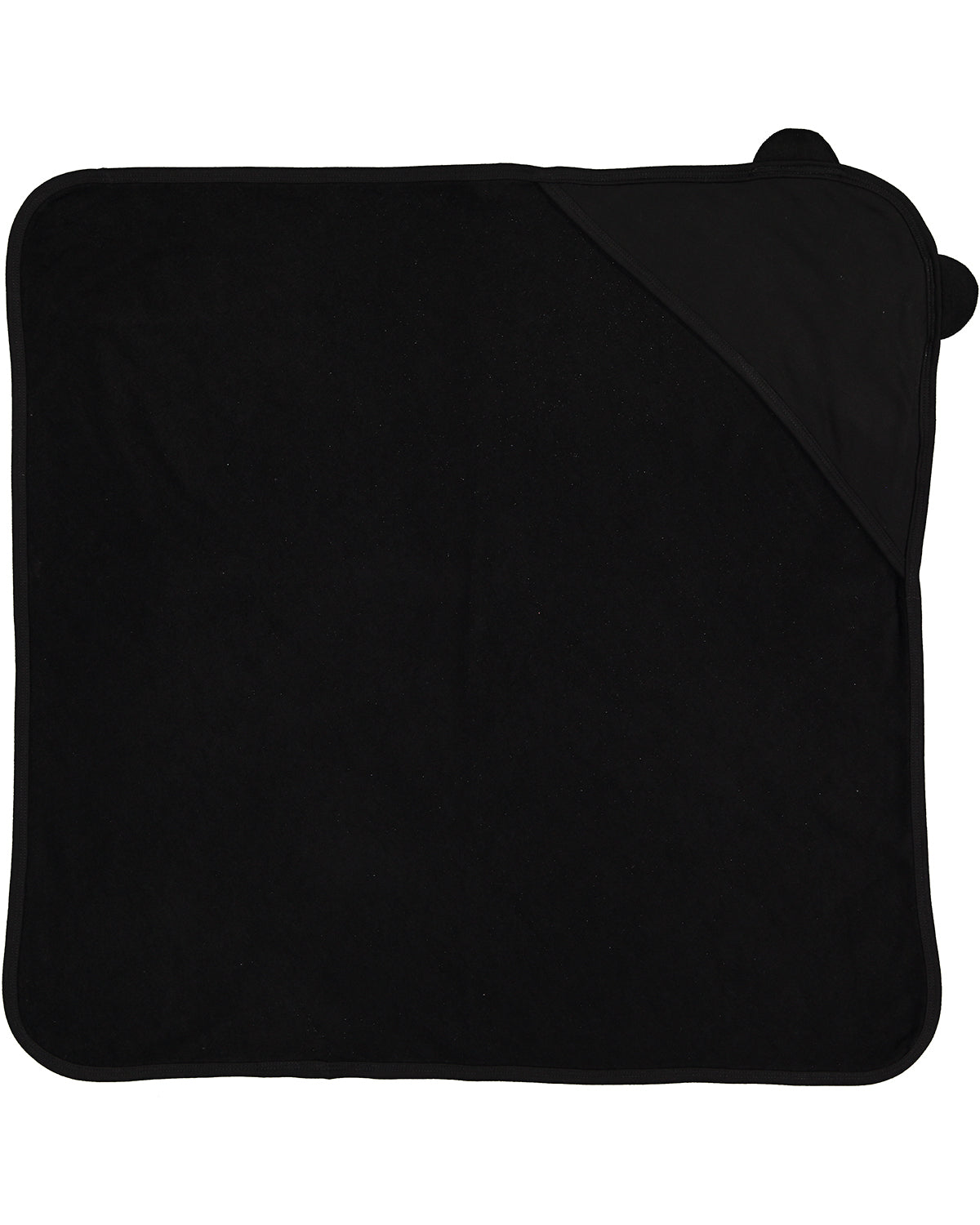 Infant Hooded Terry Cloth Towel With Ears - Black