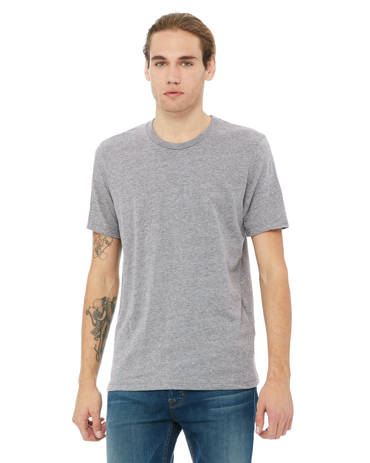 Unisex Heavyweight Crew T-Shirt - Heather Athletic