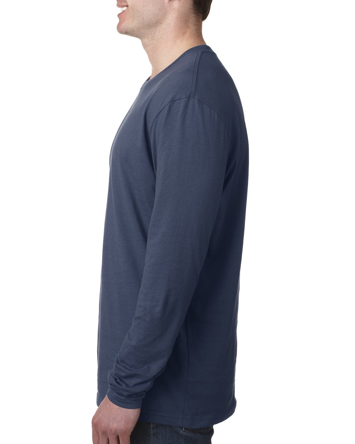 Men's Cotton Long-Sleeve Crew - Indigo