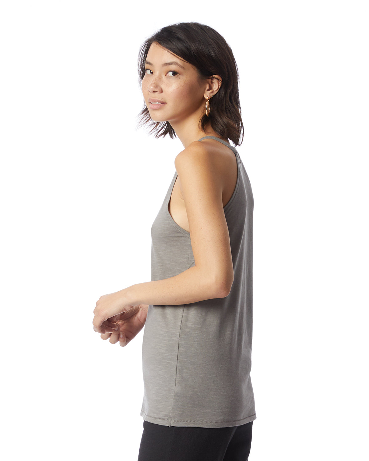 Women's Slub Sporty Tank - Elephant Gray