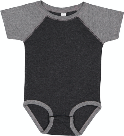 Infant Baseball Bodysuit - Vintage Smoke / Gran Heather