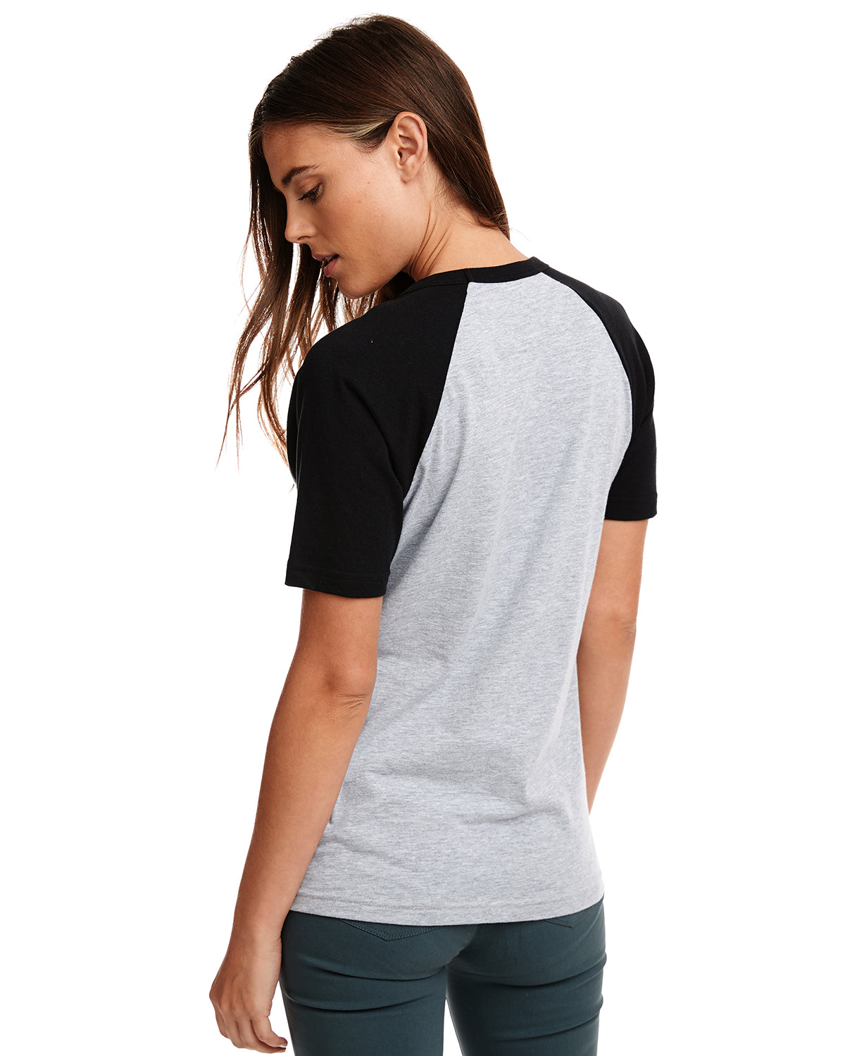 Unisex Raglan Short-Sleeve T-Shirt - Black / Heather Gray