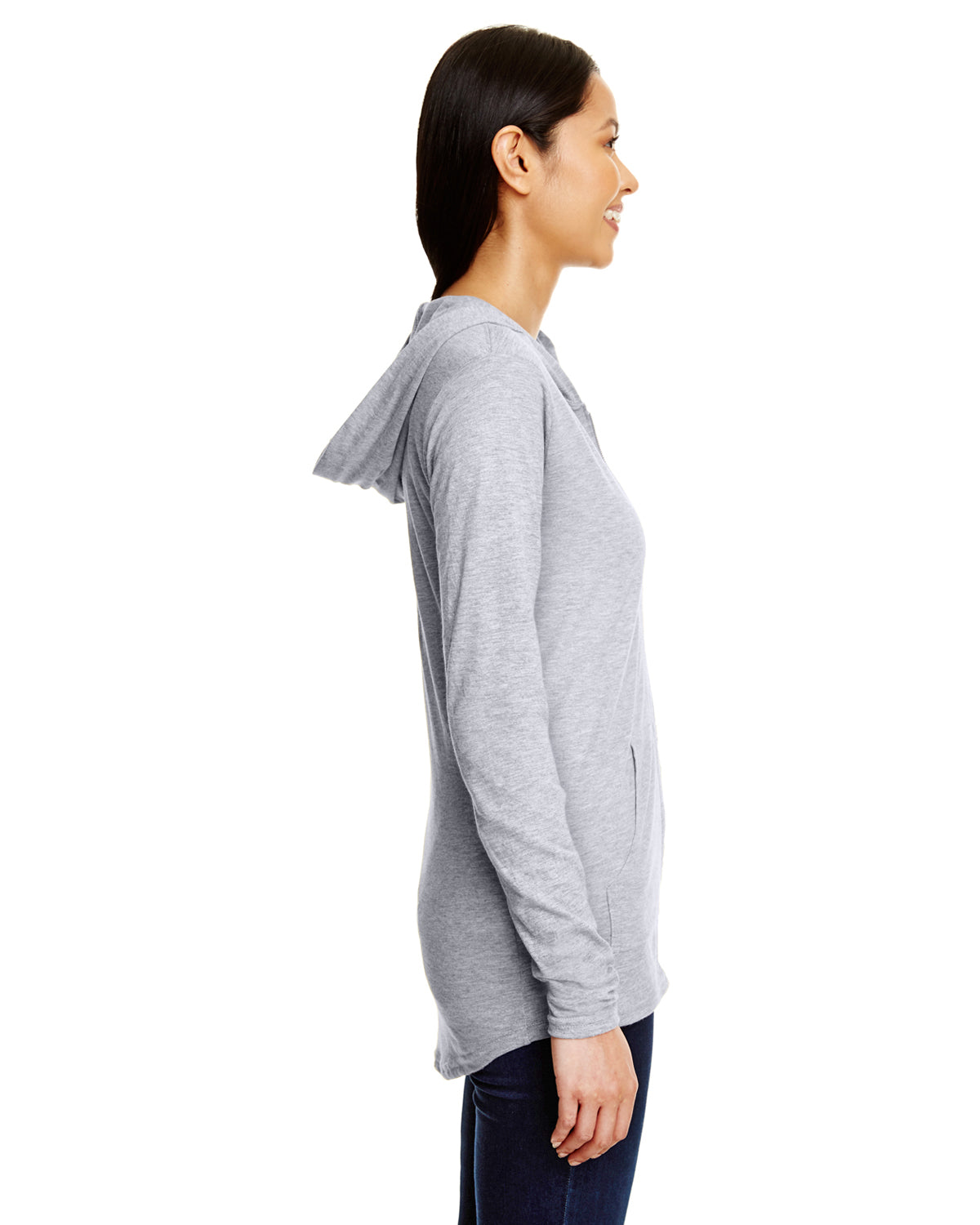 Women's Triblend Full-Zip Jacket - Heather Gray