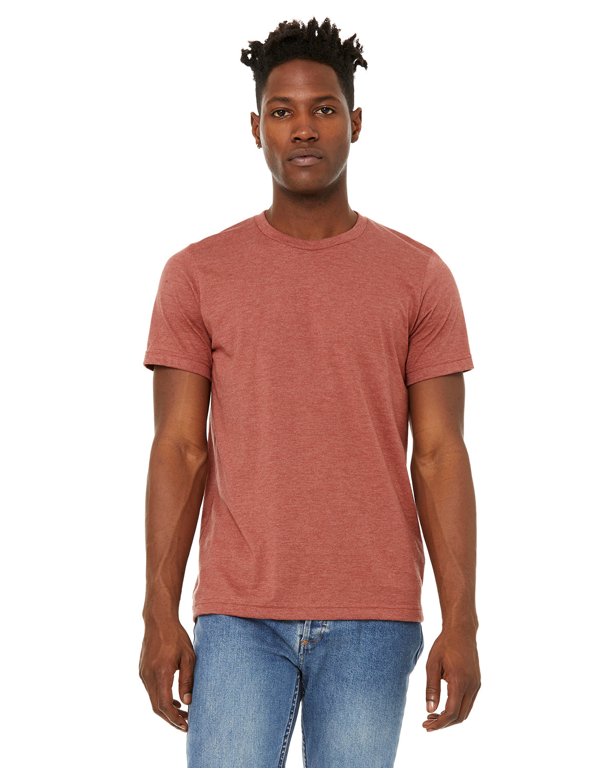 Unisex Sueded T-Shirt - Heather Clay