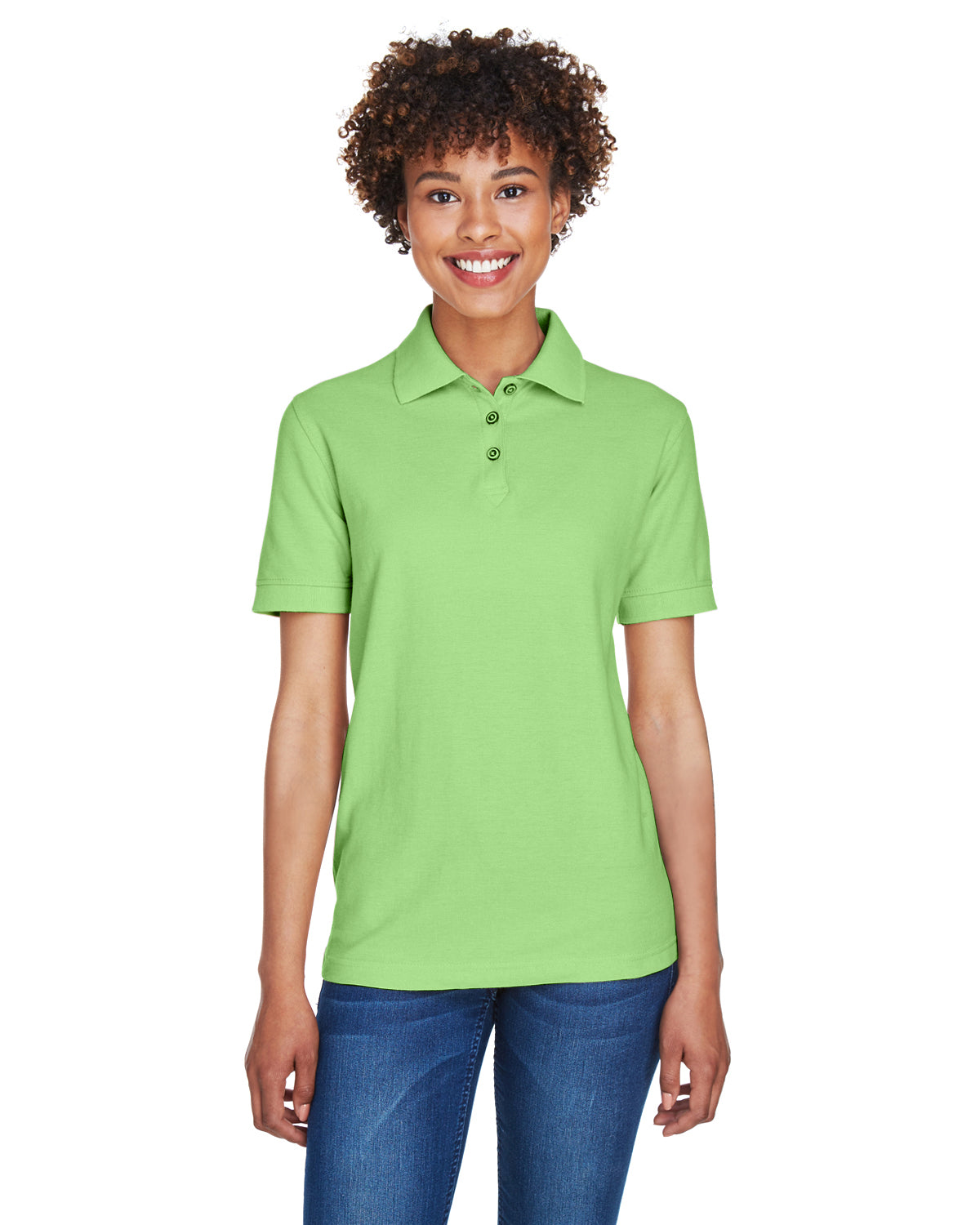 Women's Whisper Piqué Polo - Apple