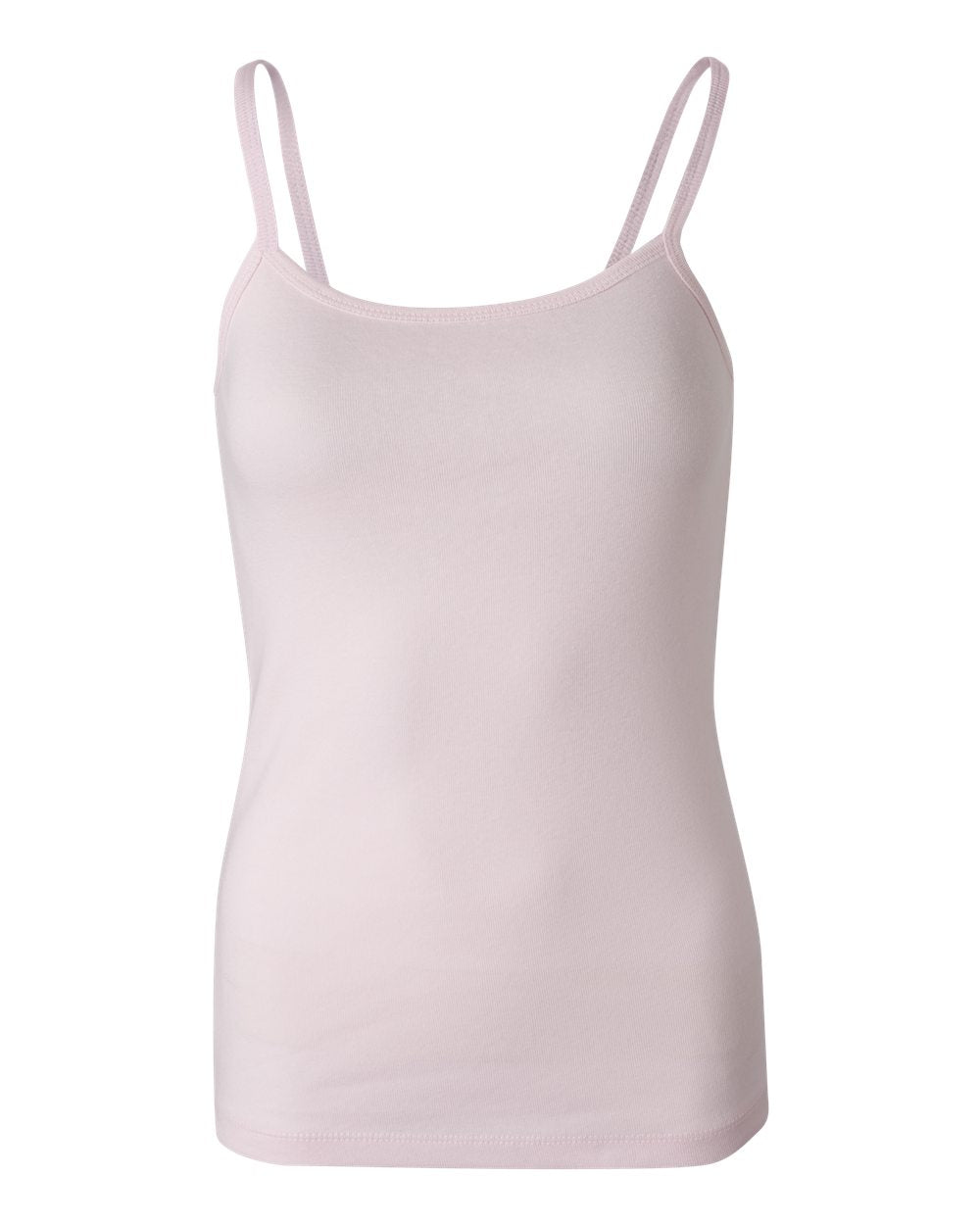 Women's Baby Rib Spaghetti Strap Tank - Pink