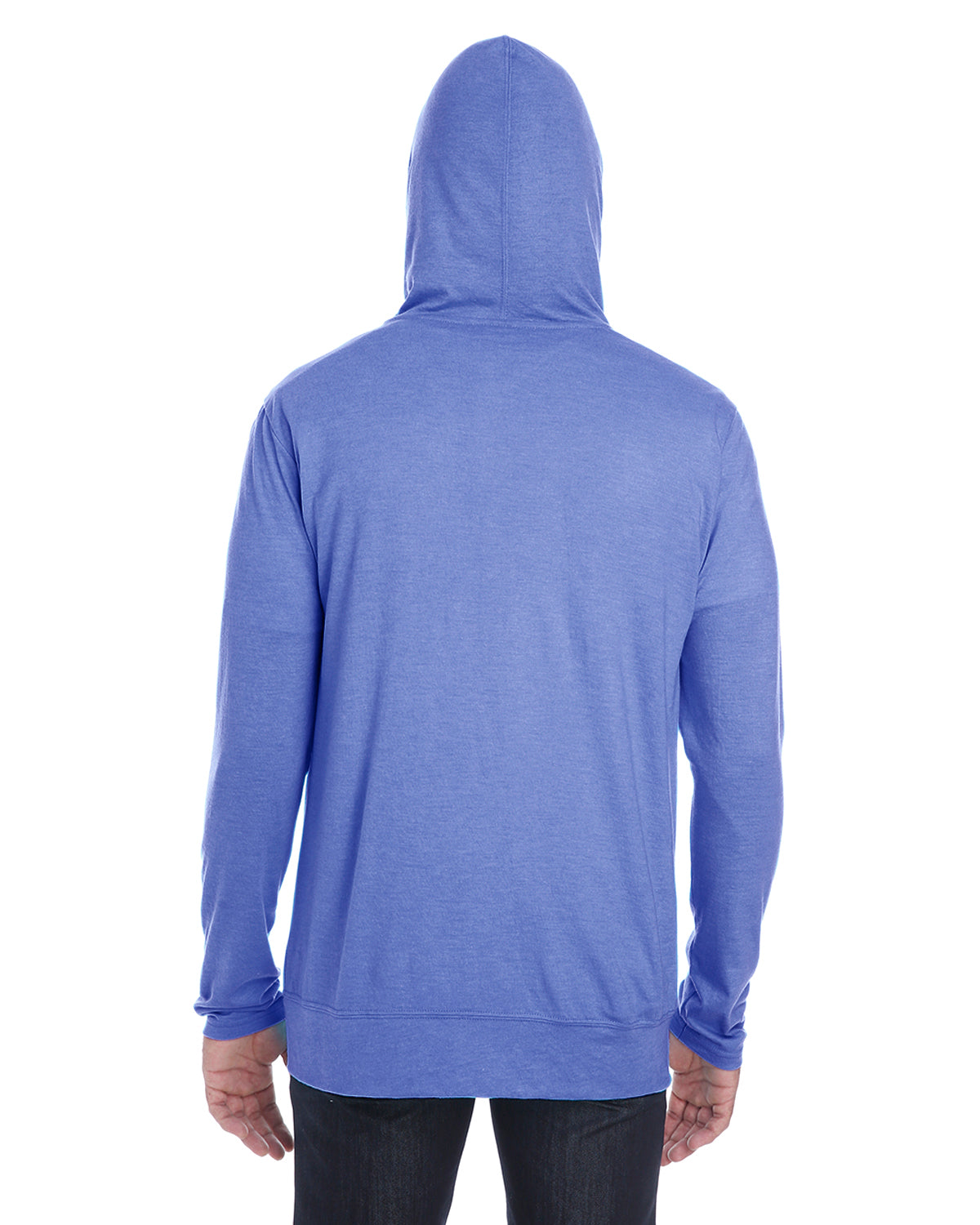 Unisex Triblend Full-Zip Jacket - Heather Blue