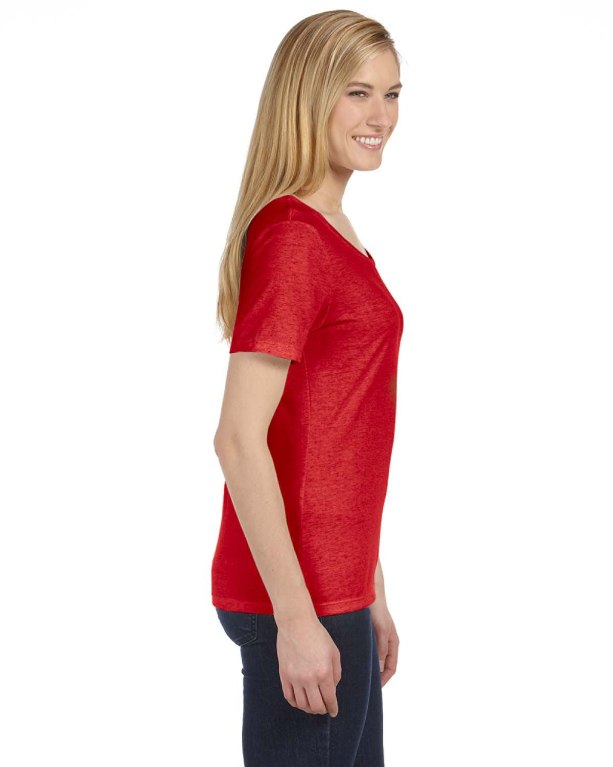 Missy Short-Sleeve Scoop Neck T-Shirt - Red