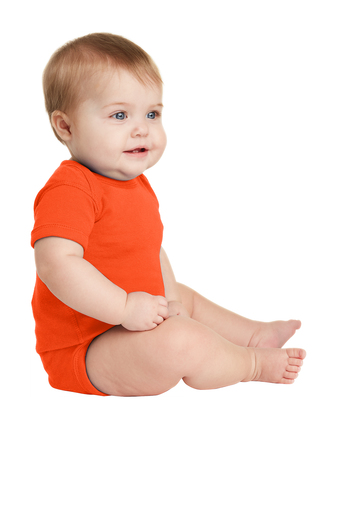 Infant Baby Rib Bodysuit - Orange