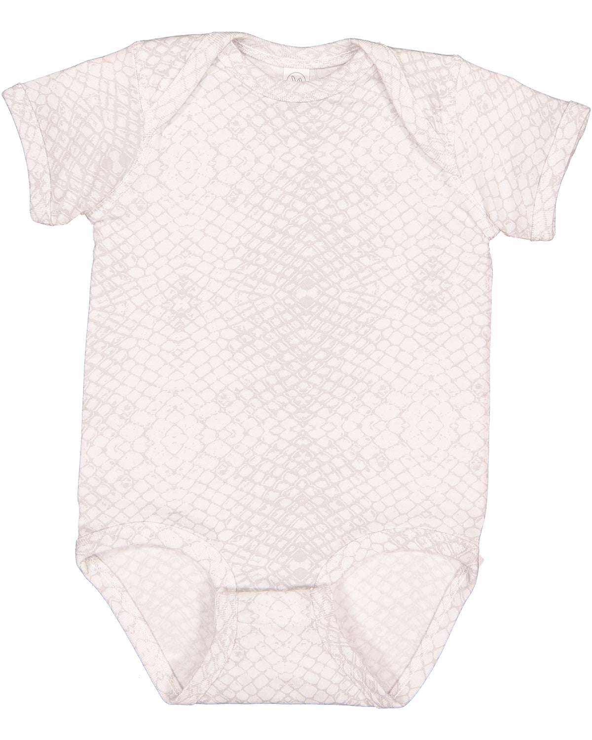 Infant Fine Jersey Bodysuit - White Reptile