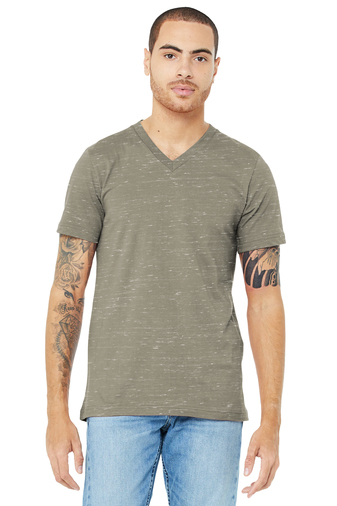 Unisex Jersey Short-Sleeve V-Neck T-Shirt - Stone Marble
