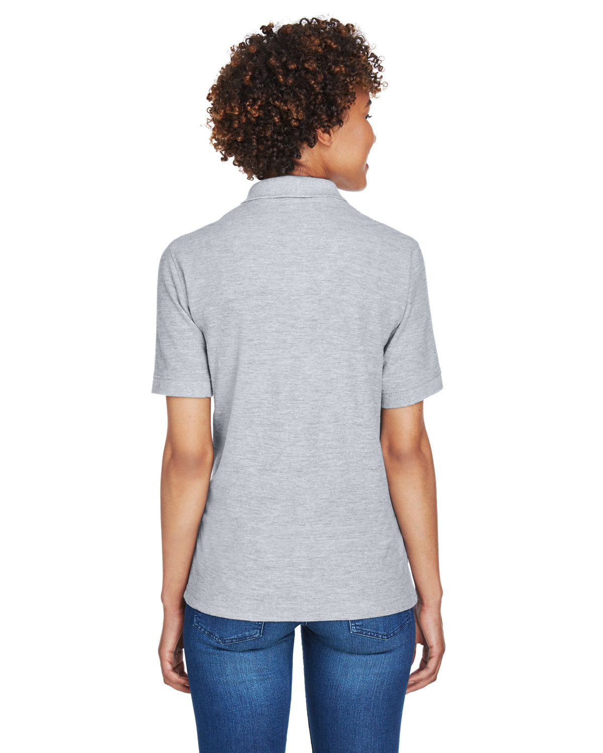 Women's Whisper Piqué Polo - Heather Gray