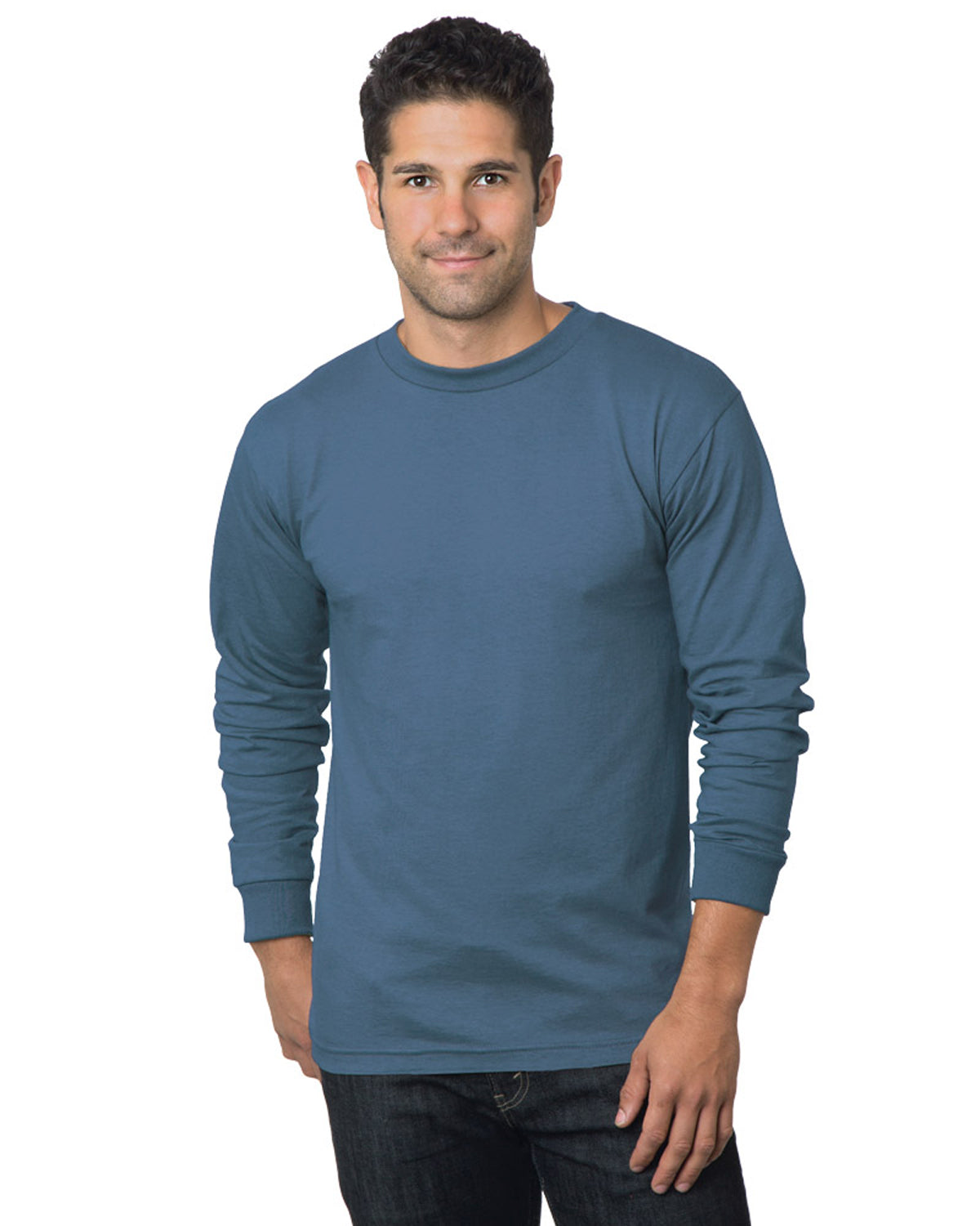 Unisex 100% Cotton Long Sleeve T-Shirt - Denim