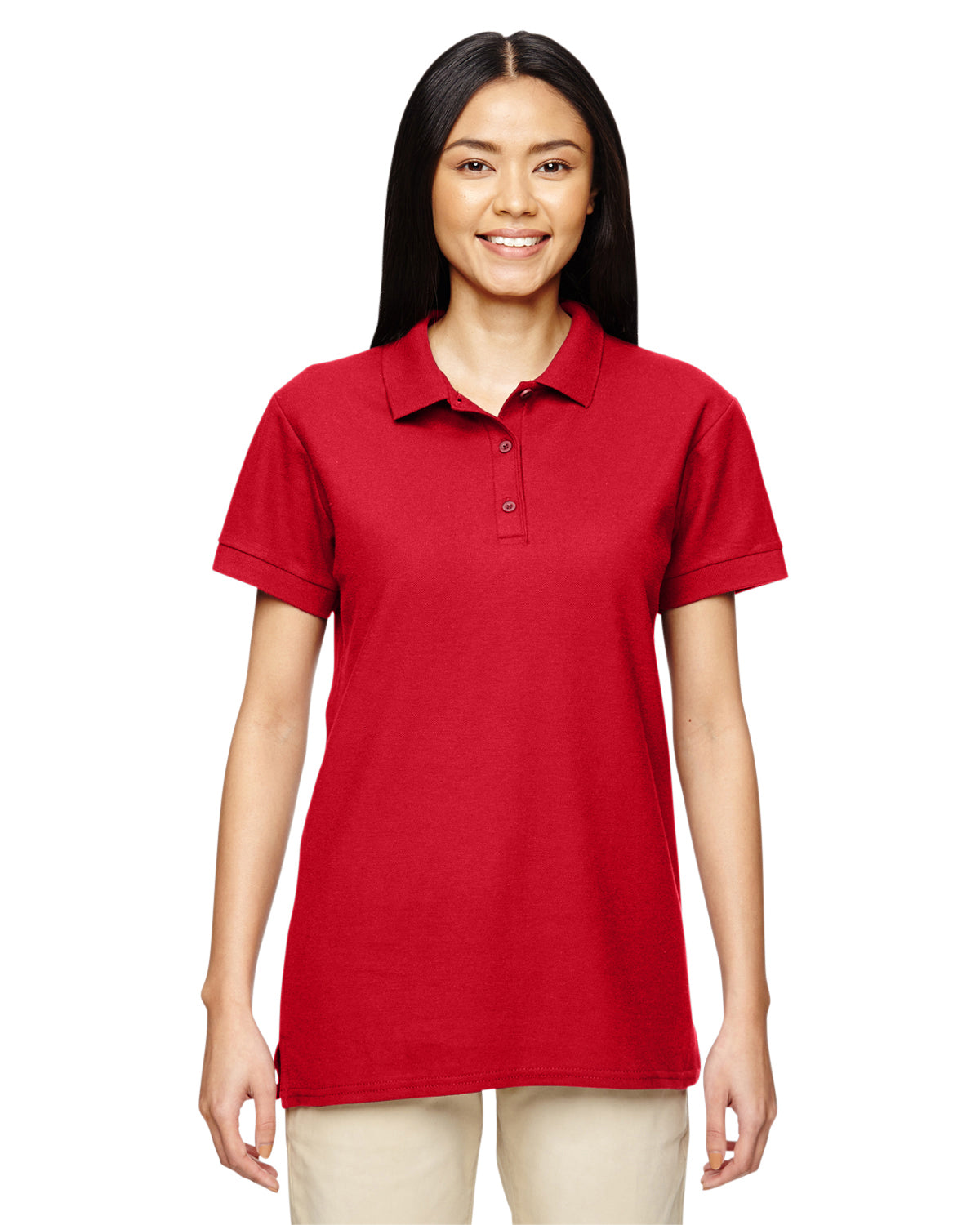 Women's Premium Cotton® Women's Double Piqué Polo - Red