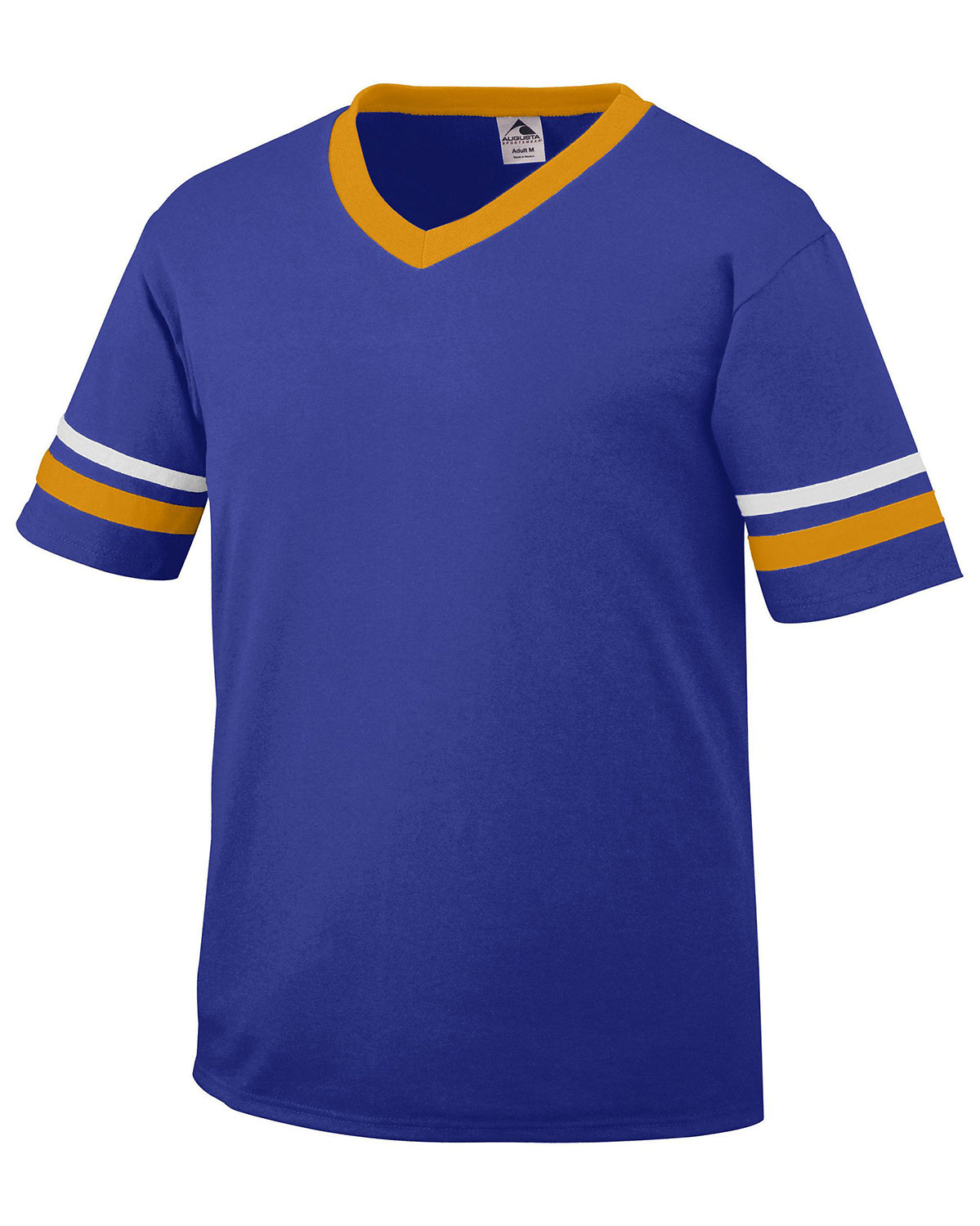 Unisex Sleeve Stripe Jersey - Purple / Gold / White