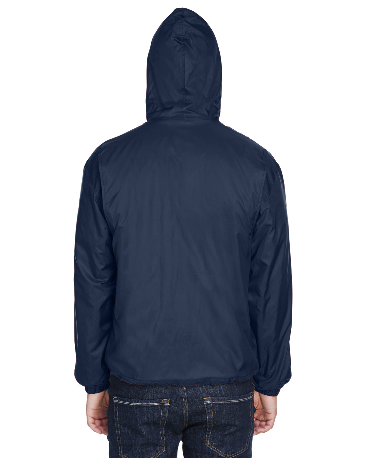 Unisex Fleece-Lined Hooded Jacket - Navy