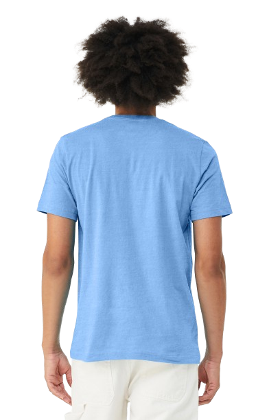 Unisex Heather CVC T-Shirt - Heather Carolina Blue