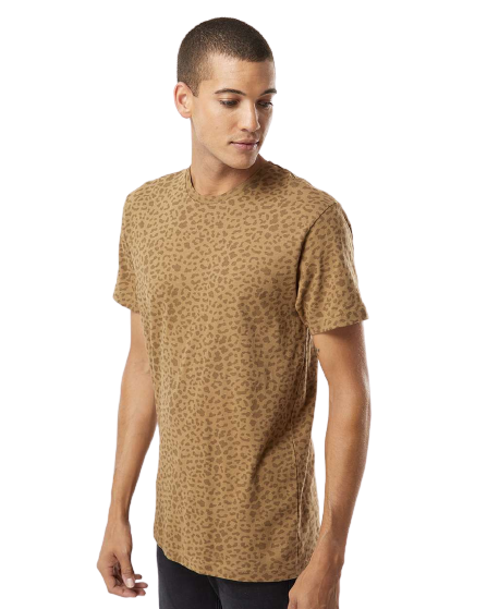 Unisex Fine Jersey T-Shirt - Brown Leopard