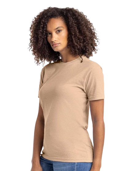 Unisex CVC Crewneck T-Shirt - Heather Tan