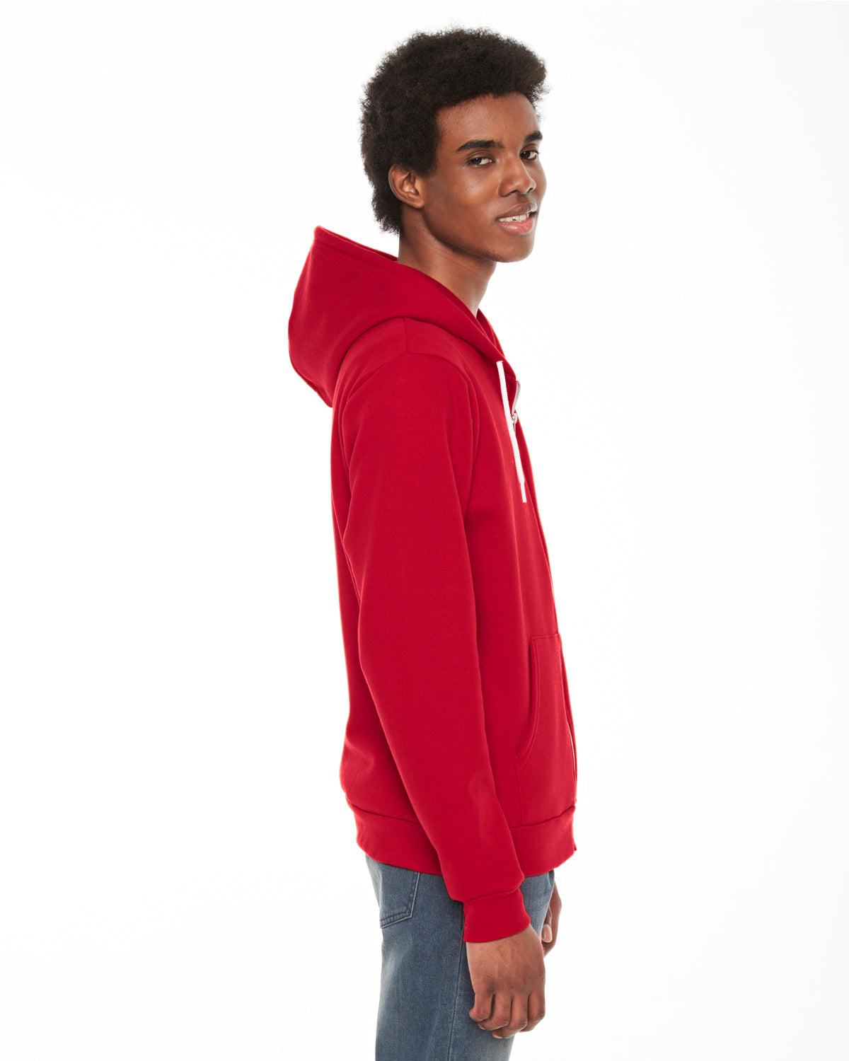 Unisex Flex Fleece Zip Hoodie - Red