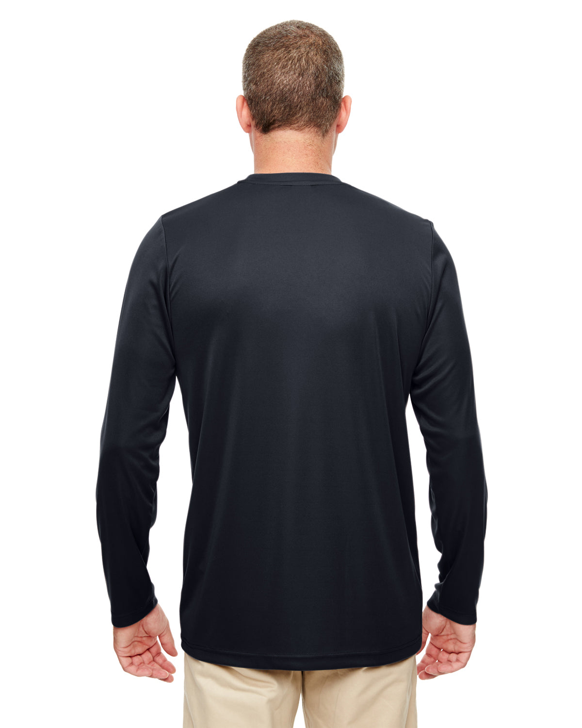 Men's Cool & Dry Performance Long-Sleeve Top - Black